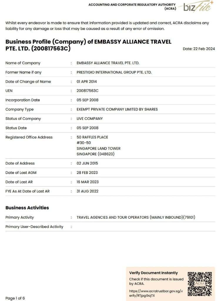 Singapore License 2